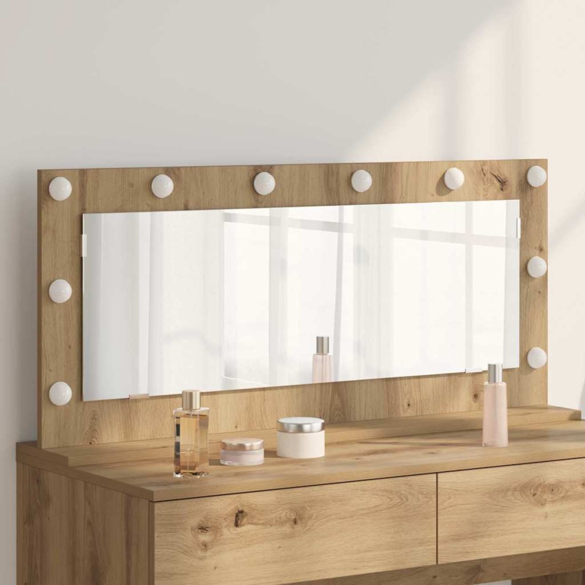 vidaXL Καθρέφτης τουαλέτας Artisan Oak 100 x 45 x 18 εκ. Ορθογώνιος