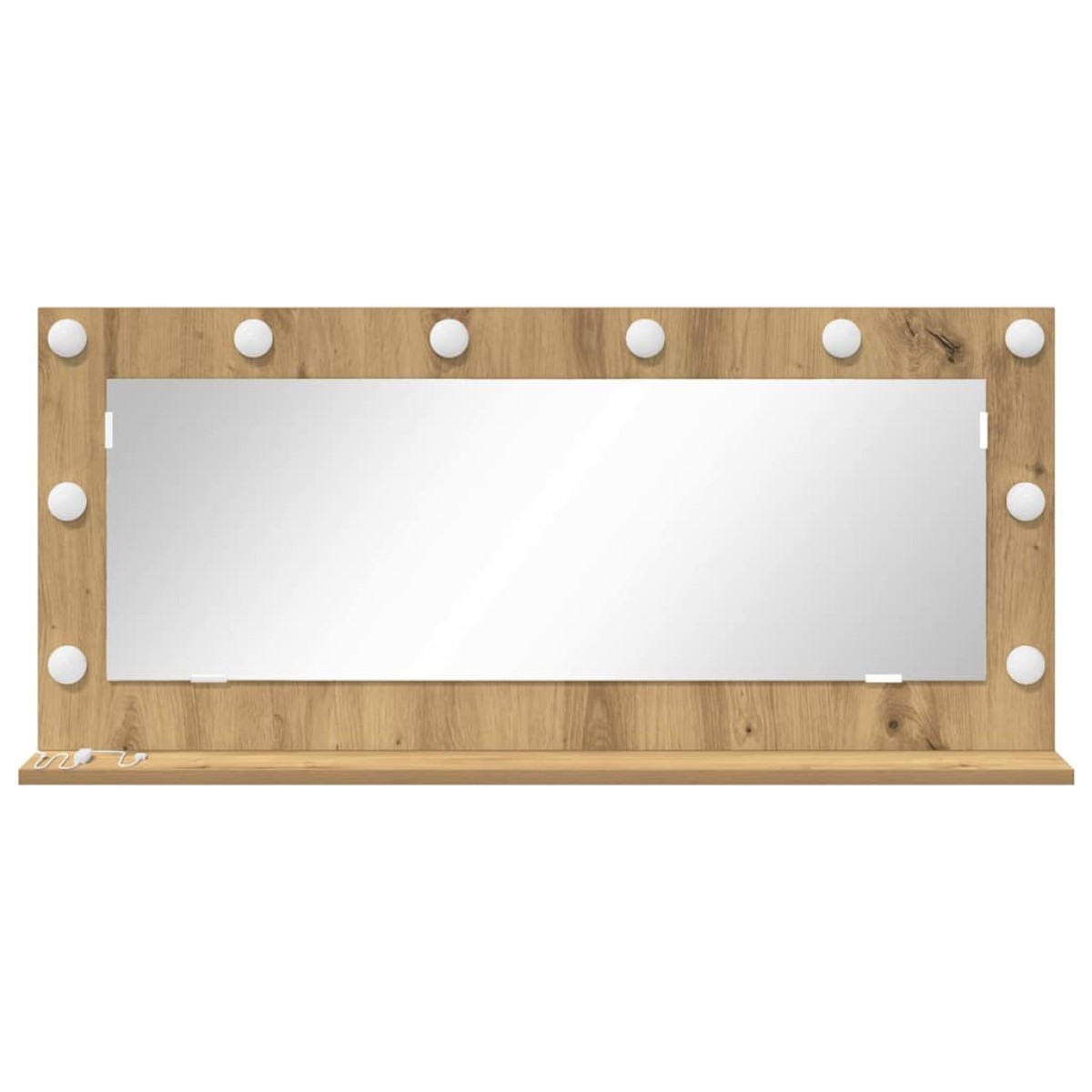 vidaXL Καθρέφτης τουαλέτας Artisan Oak 100 x 45 x 18 εκ. Ορθογώνιος