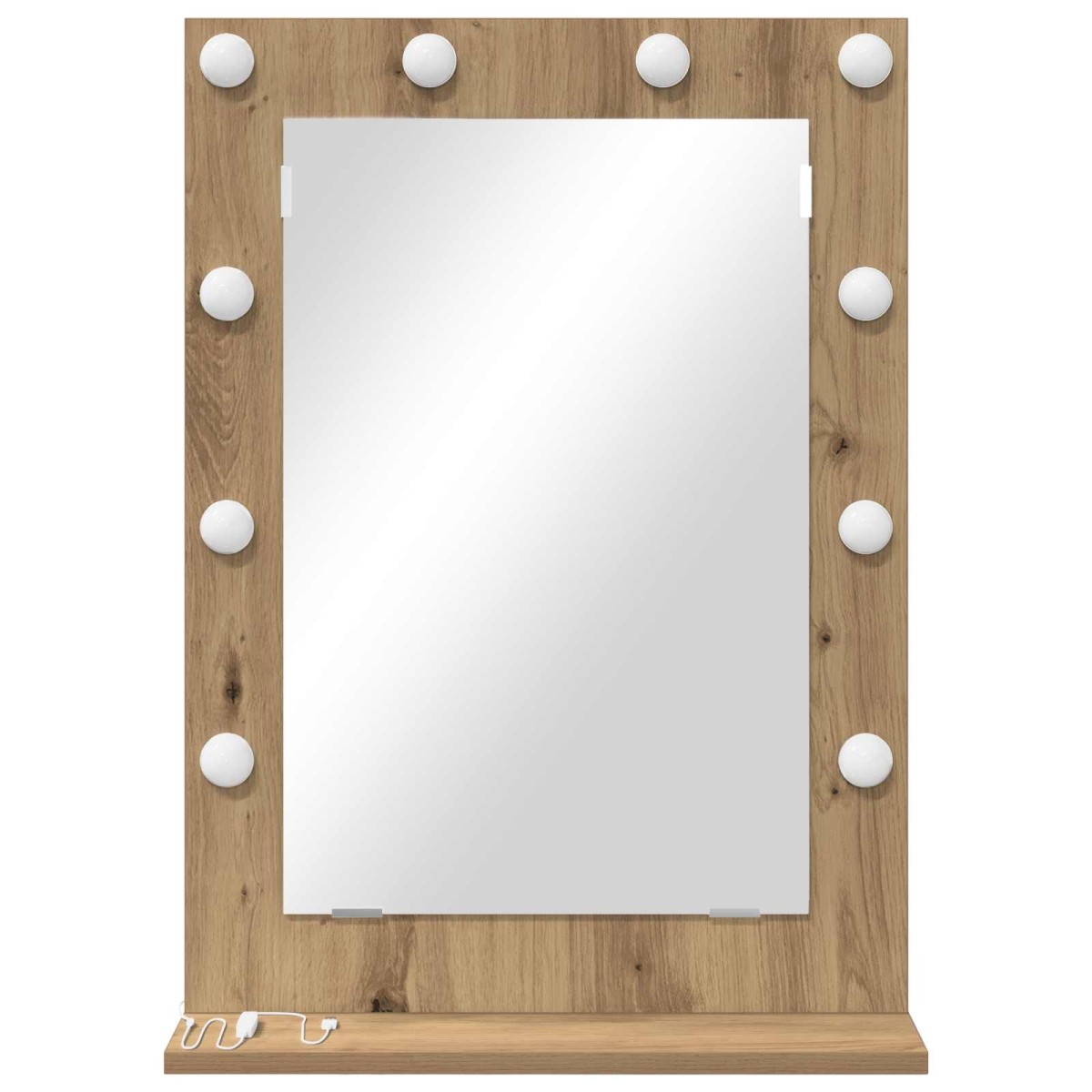 vidaXL Καθρέφτης τουαλέτας Artisan Oak 70 x 50 x 18 εκ. Ορθογώνιος