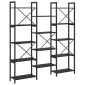 vidaXL Ράφι Βιβλίων 156 x 25 x 167 εκ. Επεξεργασμένο Ξύλο Μαύρη Οξυά