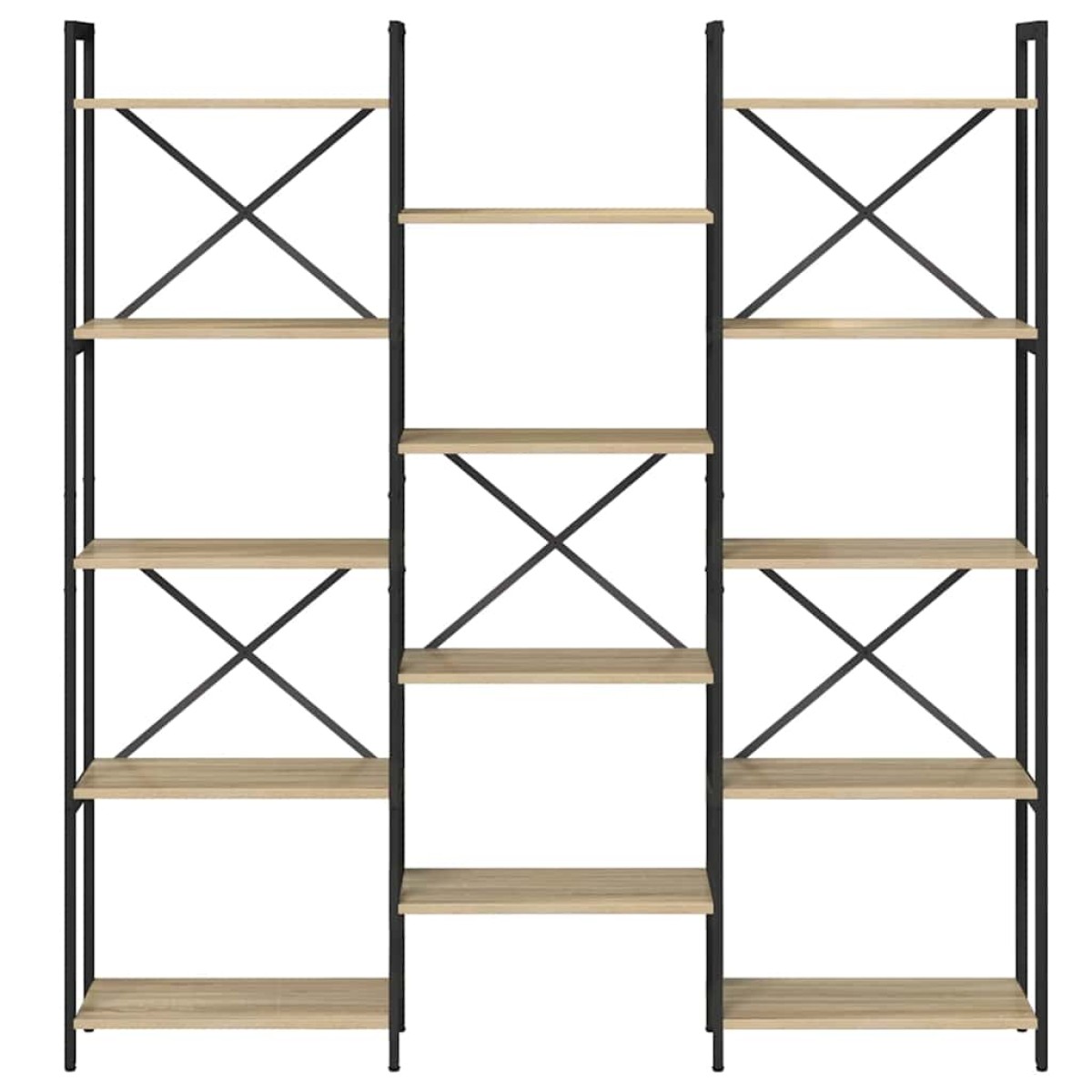 vidaXL Ράφι Βιβλίων 156 x 25 x 167 εκ. Επεξεργασμένο Ξύλο Δρύς Sonoma