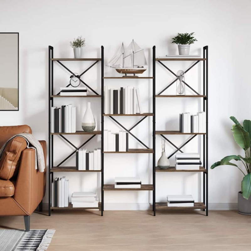 vidaXL Ράφι Βιβλίων 156 x 25 x 167 εκ. Επεξεργασμένο Ξύλο Δρύς Sonoma