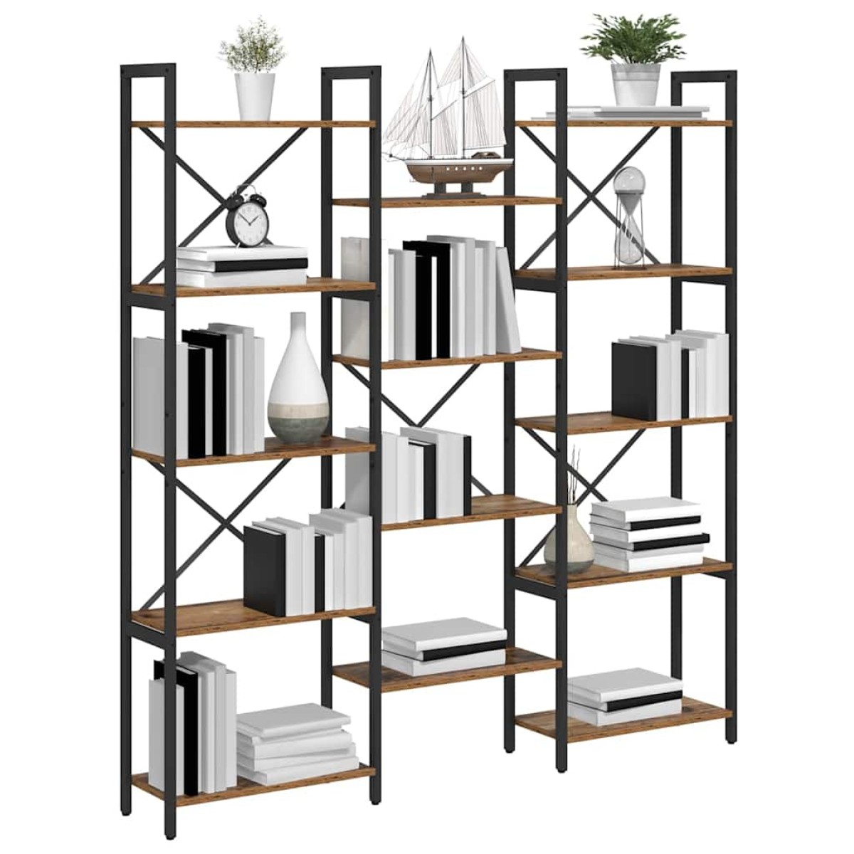 vidaXL Ράφι Βιβλίων 156 x 25 x 167 εκ. Επεξεργασμένο Ξύλο Παλαιό ξύλο