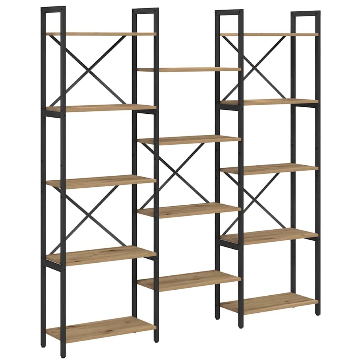 vidaXL Ράφι Βιβλίων 156 x 25 x 167 εκ. Επεξεργασμένο Ξύλο Artisan Oak
