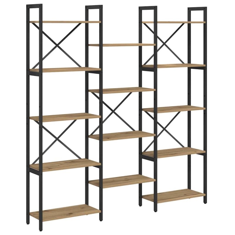 vidaXL Ράφι Βιβλίων 156 x 25 x 167 εκ. Επεξεργασμένο Ξύλο Artisan Oak