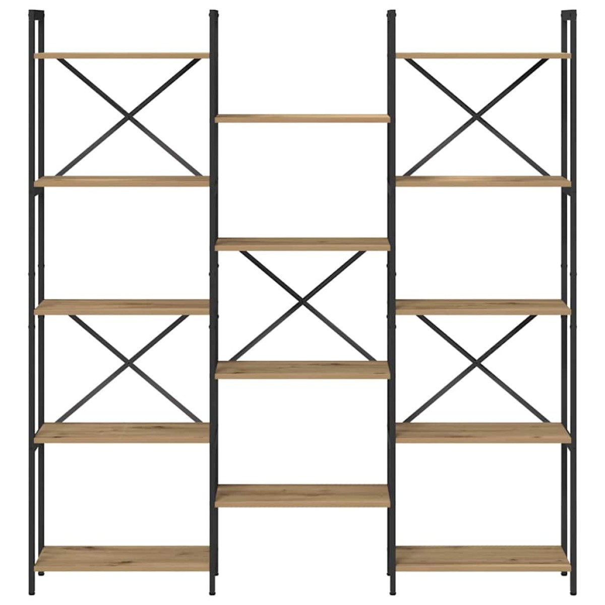 vidaXL Ράφι Βιβλίων 156 x 25 x 167 εκ. Επεξεργασμένο Ξύλο Artisan Oak