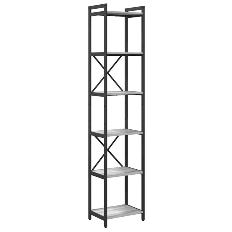 vidaXL Ράφι Βιβλίων 40 x 30 x 189,5 εκ Επεξεργασμένο Ξύλο Γκρι sonoma