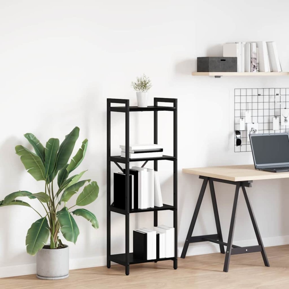 vidaXL Ράφι Βιβλίων 40 x 30 x 119 εκ Επεξεργασμένο Ξύλο Μαύρη Οξυά