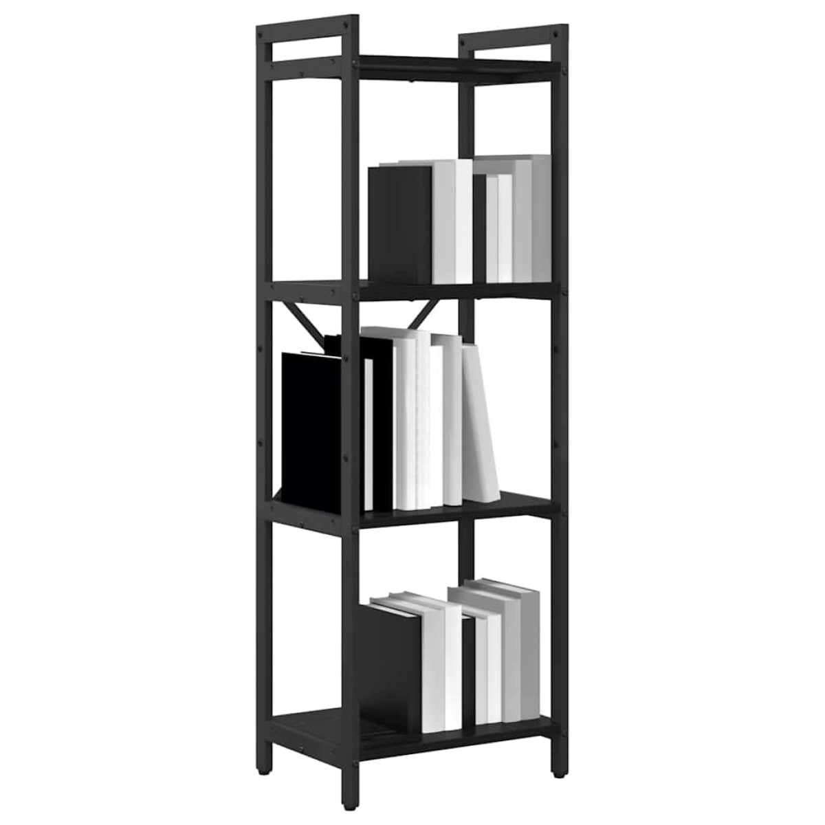 vidaXL Ράφι Βιβλίων 40 x 30 x 119 εκ Επεξεργασμένο Ξύλο Μαύρη Οξυά