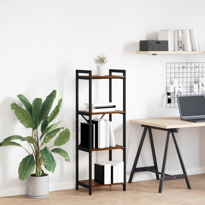vidaXL Ράφι Βιβλίων 40 x 30 x 119 εκ Επεξεργασμένο Ξύλο Καπνιστό Δρύς