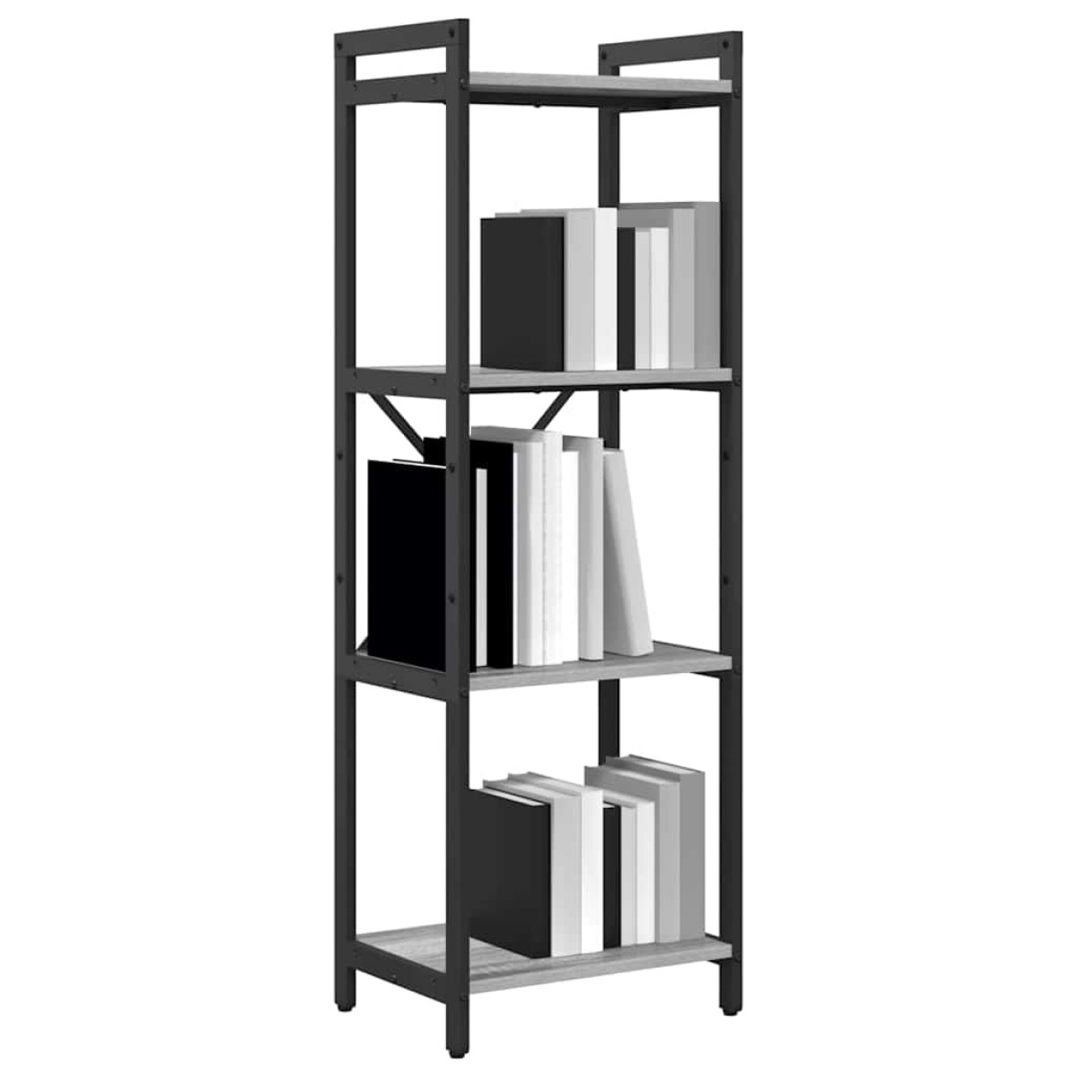 vidaXL Ράφι Βιβλίων 40 x 30 x 119 εκ Επεξεργασμένο Ξύλο Γκρι sonoma