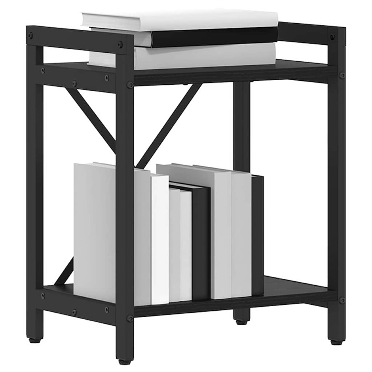 vidaXL Ράφι Βιβλίων 40 x 30 x 50 cm Επεξεργασμένο Ξύλο Μαύρη Οξυά