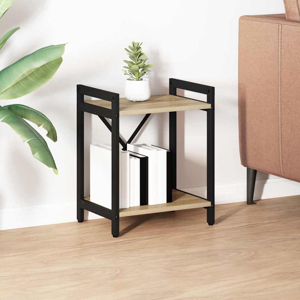 vidaXL Ράφι Βιβλίων 40 x 30 x 50 cm Επεξεργασμένο Ξύλο Δρύς Sonoma