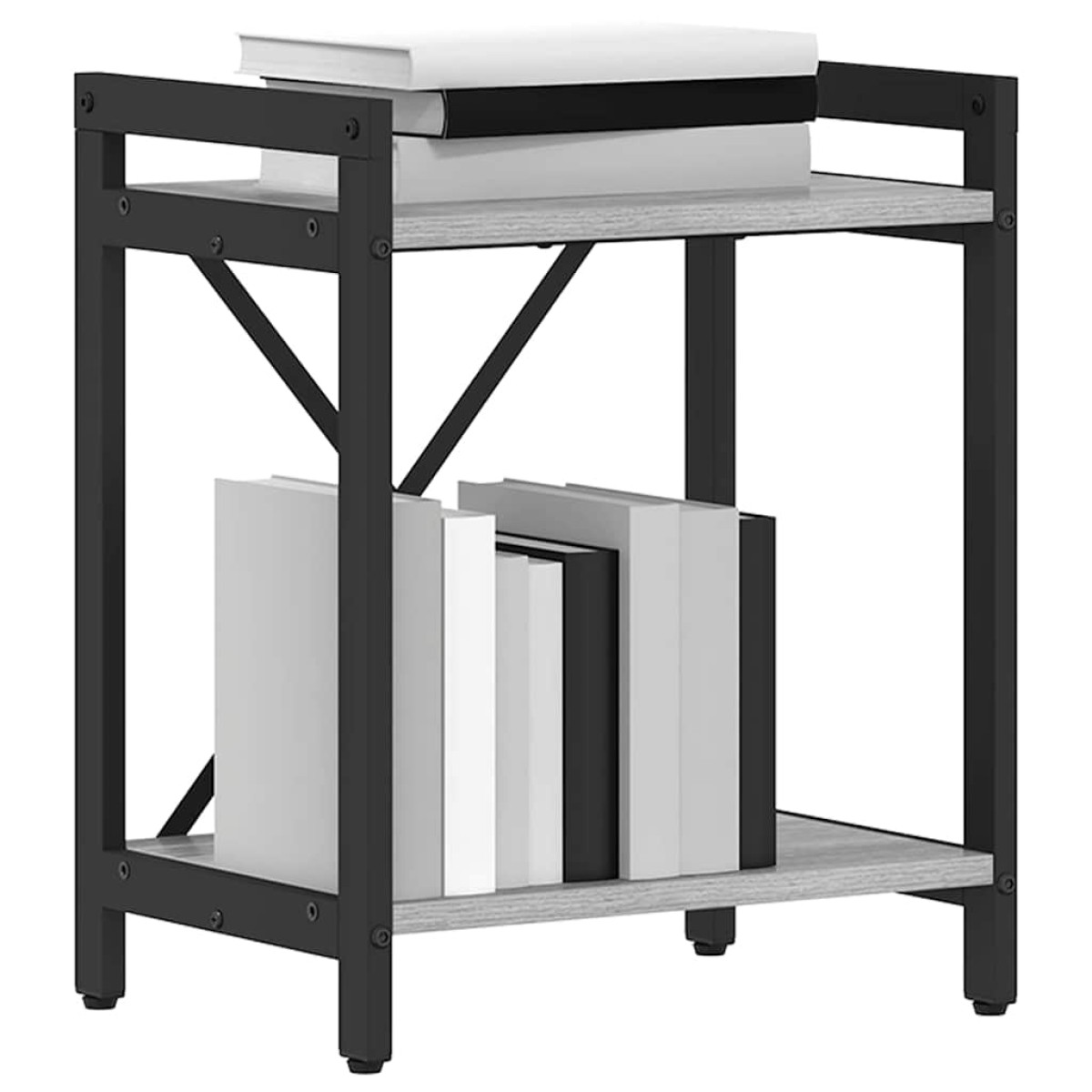 vidaXL Ράφι Βιβλίων 40 x 30 x 50 cm Επεξεργασμένο Ξύλο Γκρι sonoma