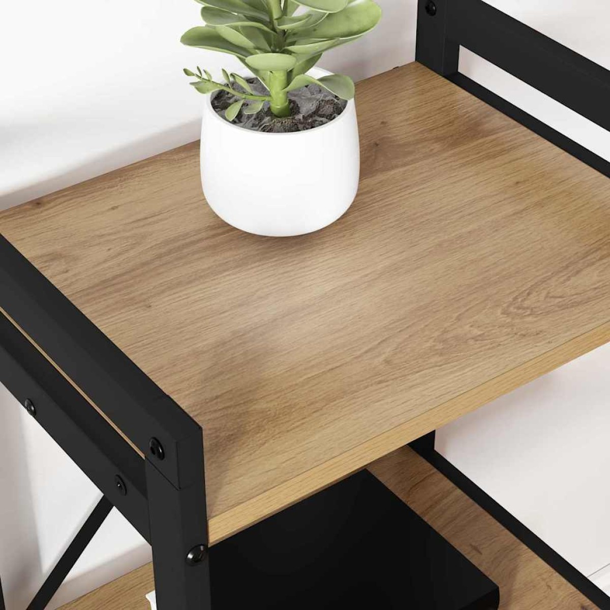 vidaXL Ράφι Βιβλίων 40 x 30 x 50 cm Επεξεργασμένο Ξύλο Artisan Oak