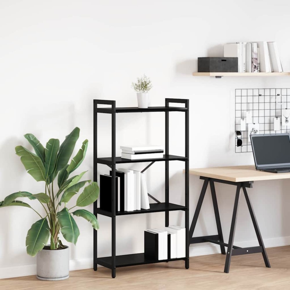 vidaXL Ράφι Βιβλίων 60 x 30 x 120 εκ Επεξεργασμένο Ξύλο Μαύρη Οξυά