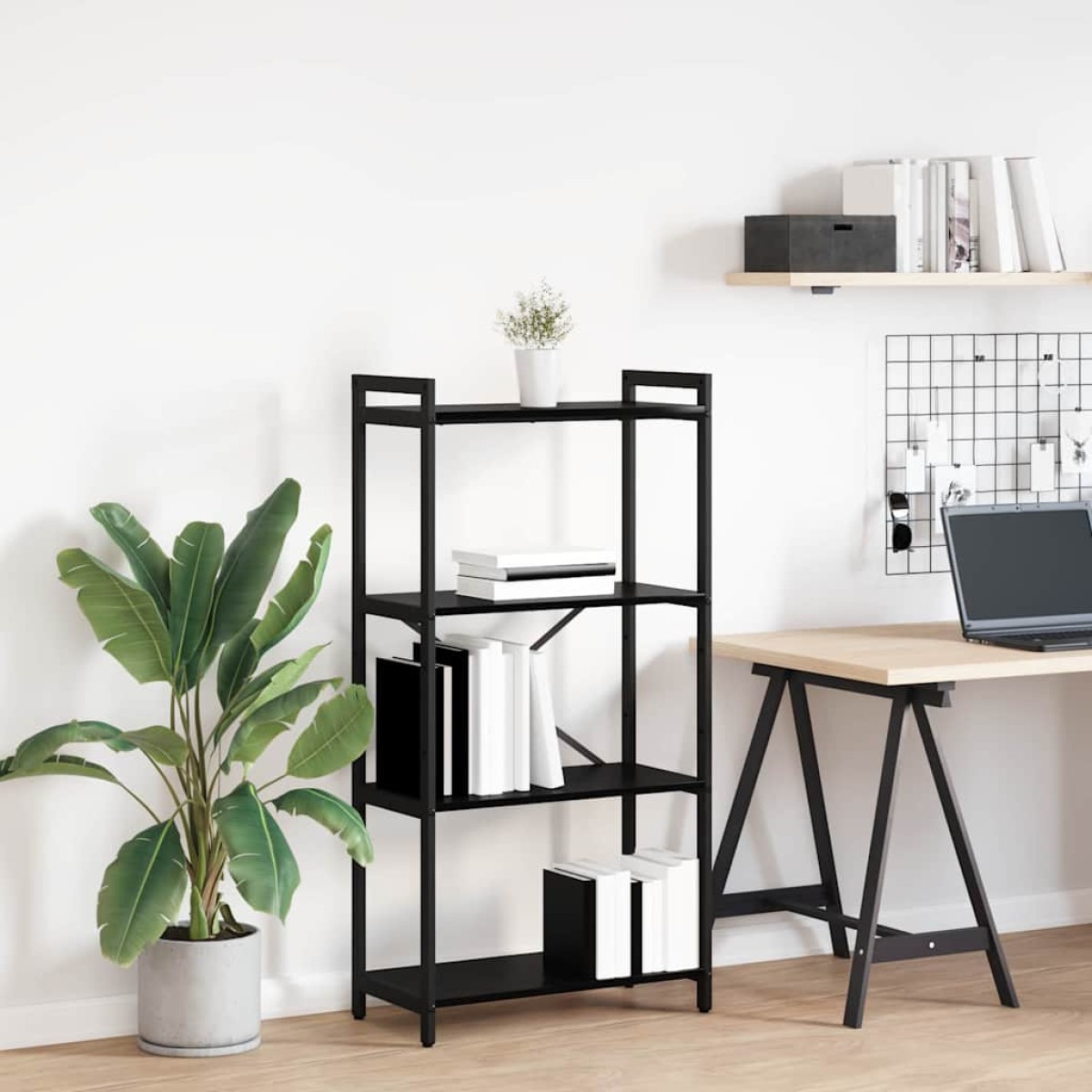 vidaXL Ράφι Βιβλίων 60 x 30 x 120 εκ Επεξεργασμένο Ξύλο Μαύρη Οξυά