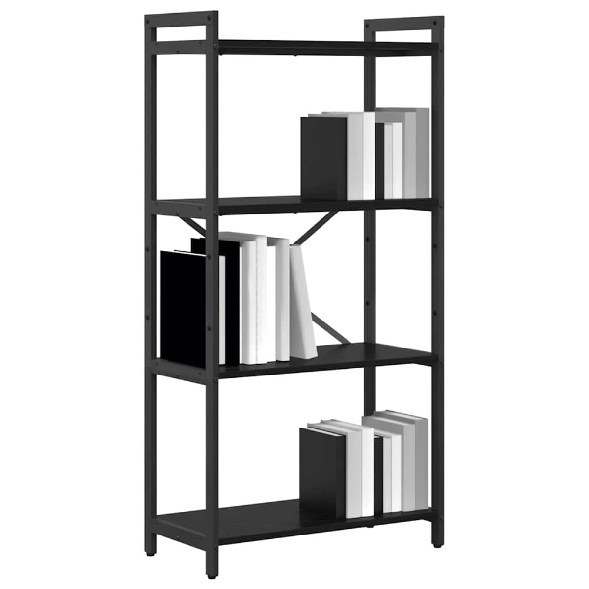 vidaXL Ράφι Βιβλίων 60 x 30 x 120 εκ Επεξεργασμένο Ξύλο Μαύρη Οξυά