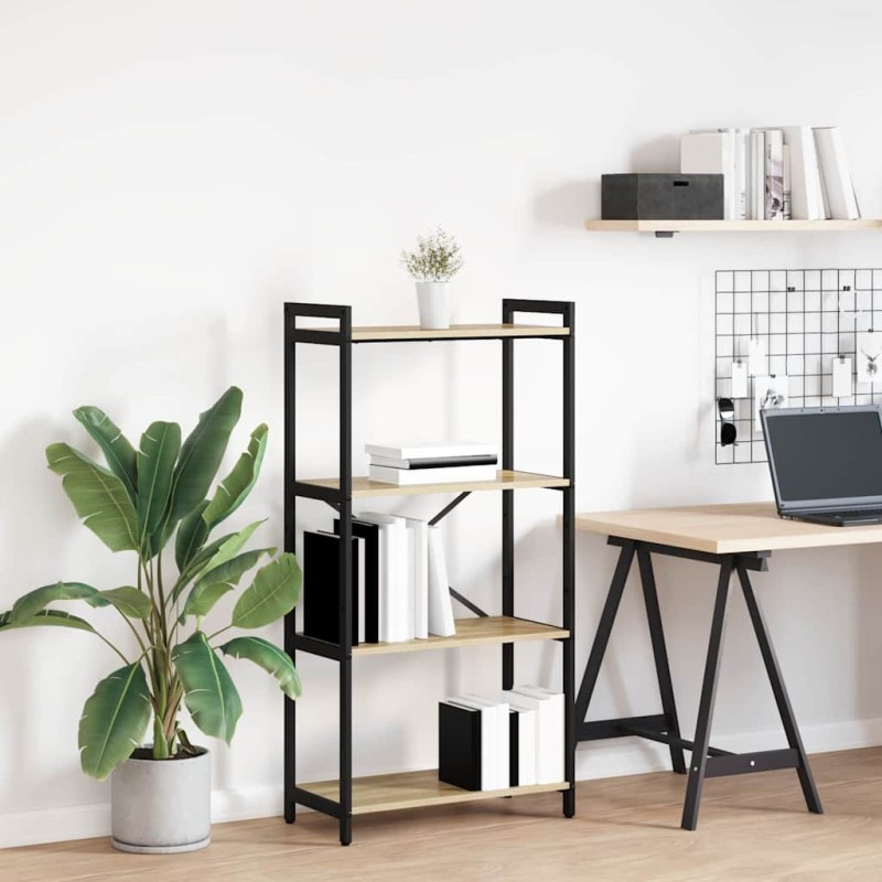 vidaXL Ράφι Βιβλίων 60 x 30 x 120 εκ Επεξεργασμένο Ξύλο Δρύς Sonoma