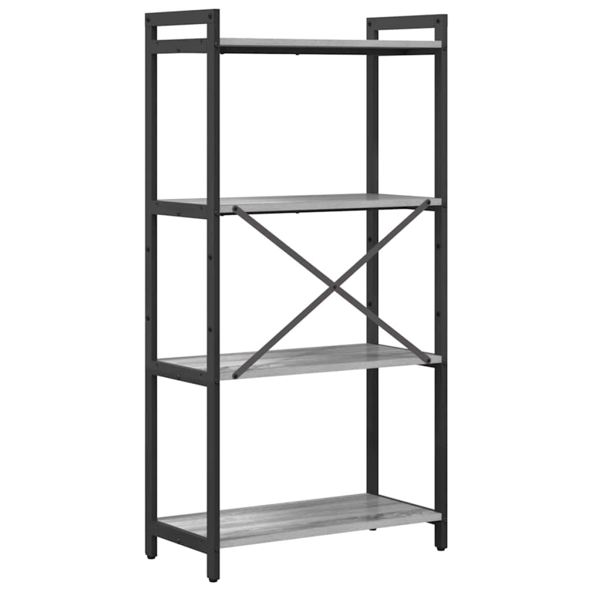 vidaXL Ράφι Βιβλίων 60 x 30 x 120 εκ Επεξεργασμένο Ξύλο Γκρι sonoma