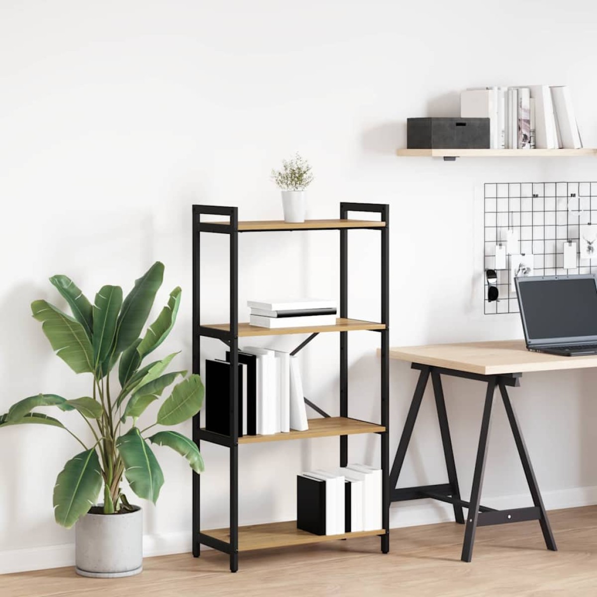 vidaXL Ράφι Βιβλίων 60 x 30 x 120 εκ Επεξεργασμένο Ξύλο Artisan Oak