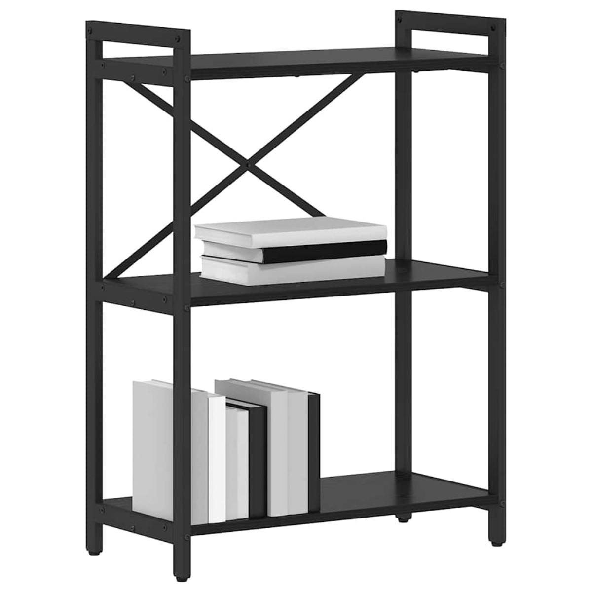 vidaXL Ράφι Βιβλίων 60 x 30 x 85 cm Επεξεργασμένο Ξύλο Μαύρη Οξυά