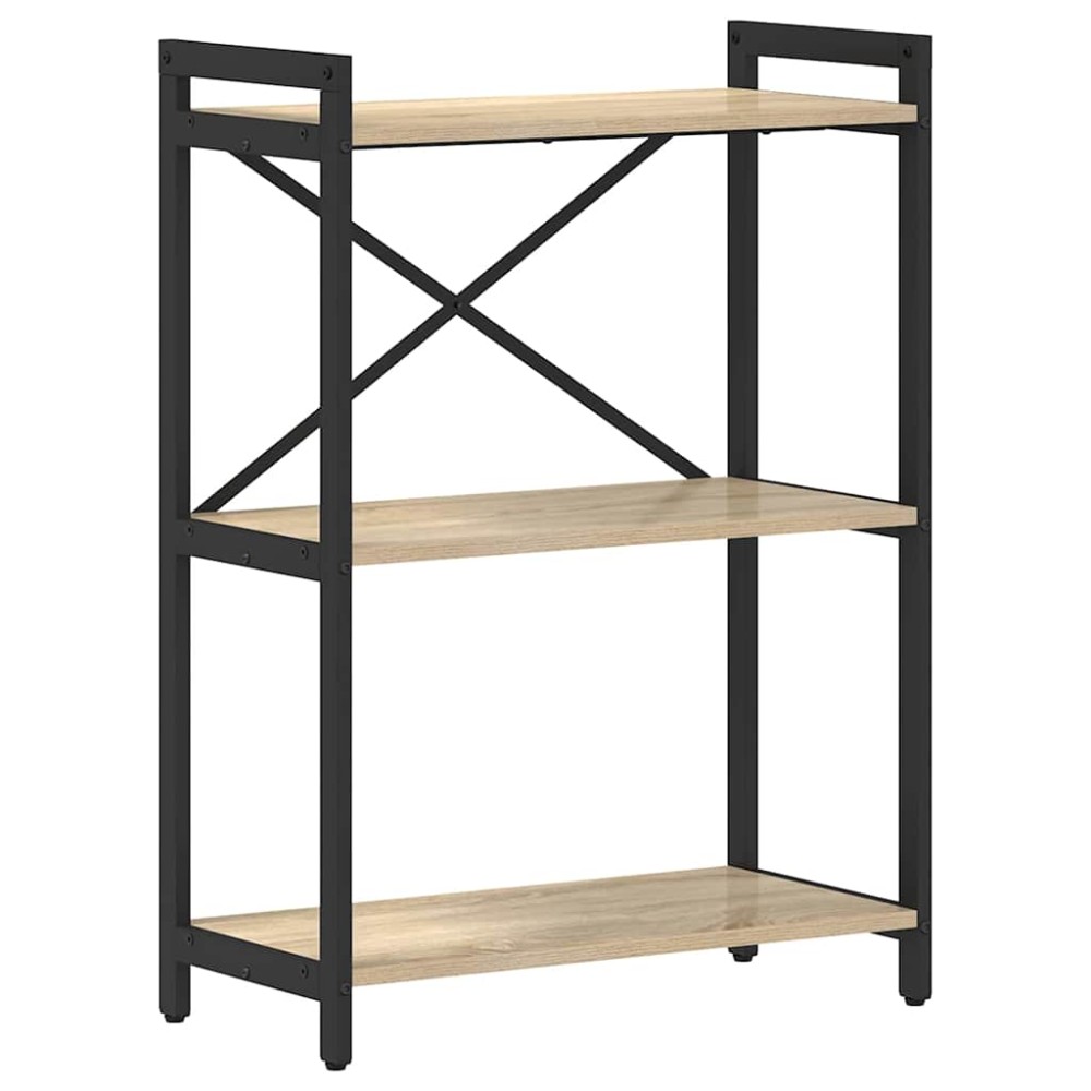 vidaXL Ράφι Βιβλίων 60 x 30 x 85 cm Επεξεργασμένο Ξύλο Δρύς Sonoma