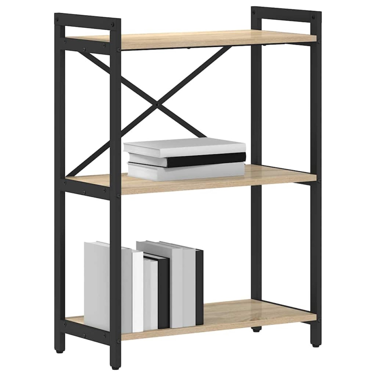 vidaXL Ράφι Βιβλίων 60 x 30 x 85 cm Επεξεργασμένο Ξύλο Δρύς Sonoma
