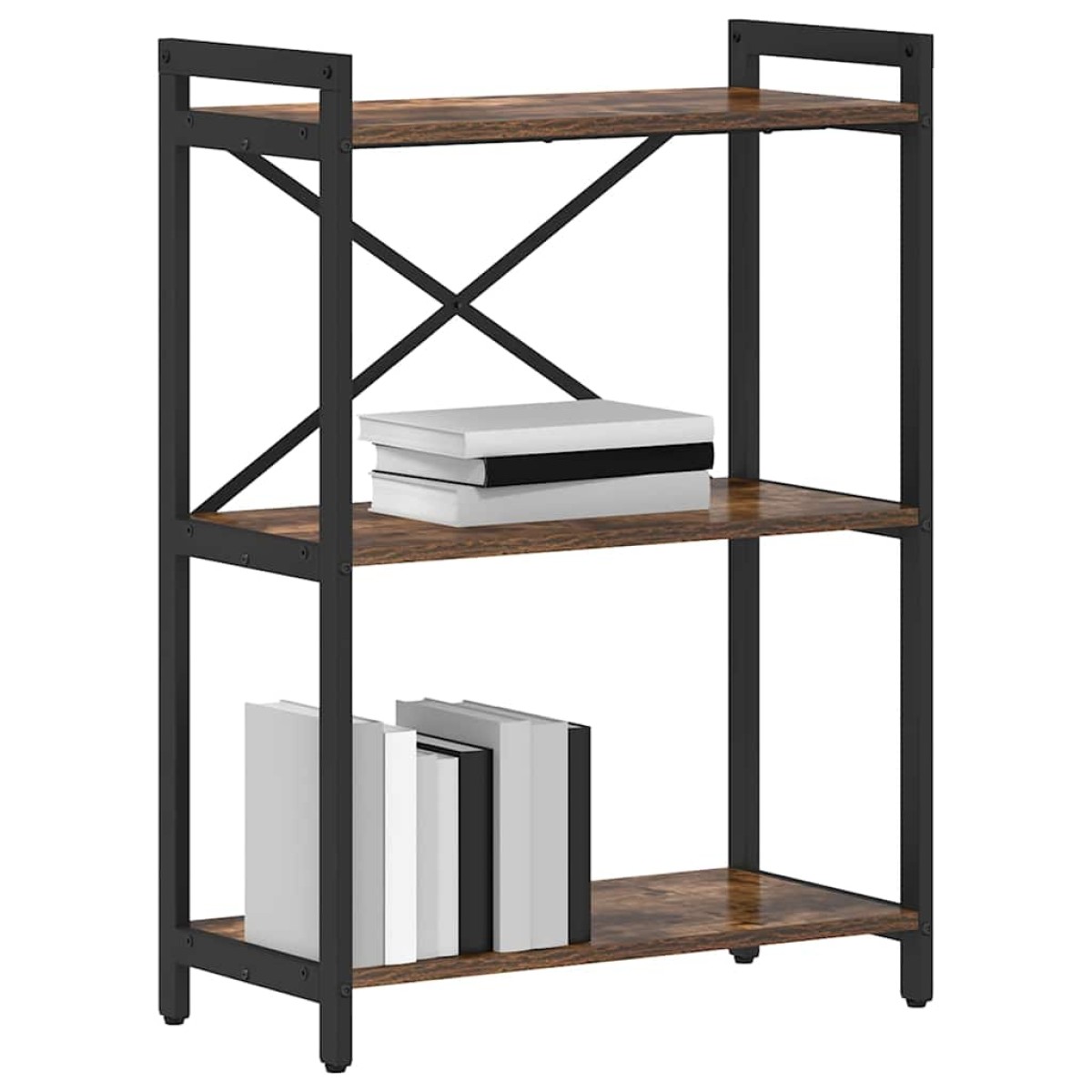 vidaXL Ράφι Βιβλίων 60 x 30 x 85 cm Επεξεργασμένο Ξύλο Καπνιστό Δρύς