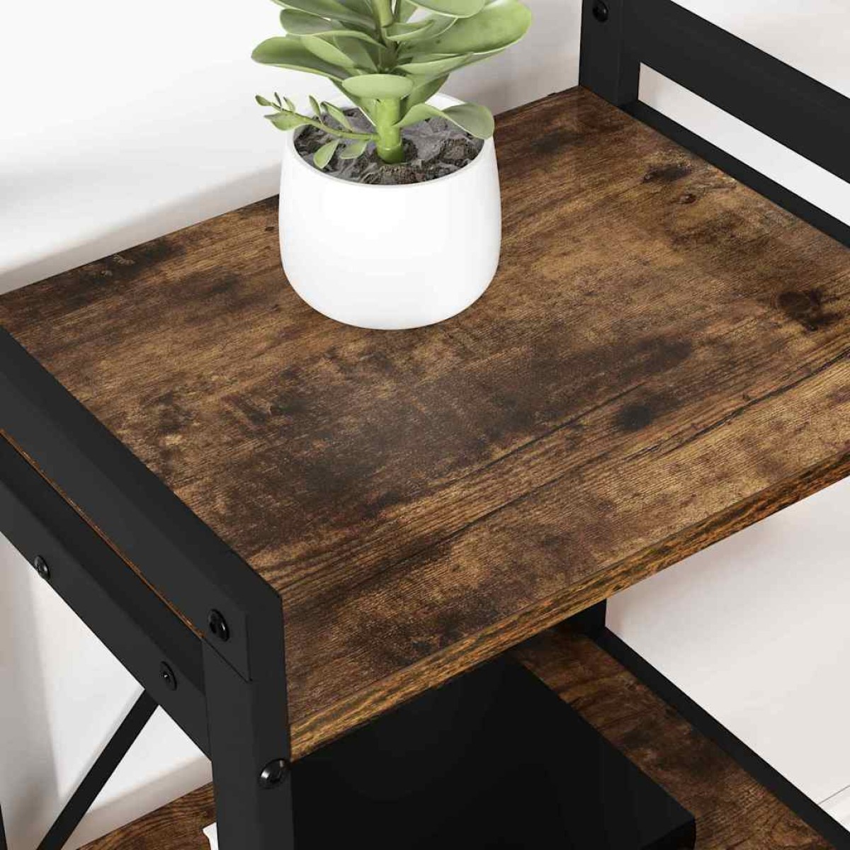vidaXL Ράφι Βιβλίων 60 x 30 x 85 cm Επεξεργασμένο Ξύλο Καπνιστό Δρύς