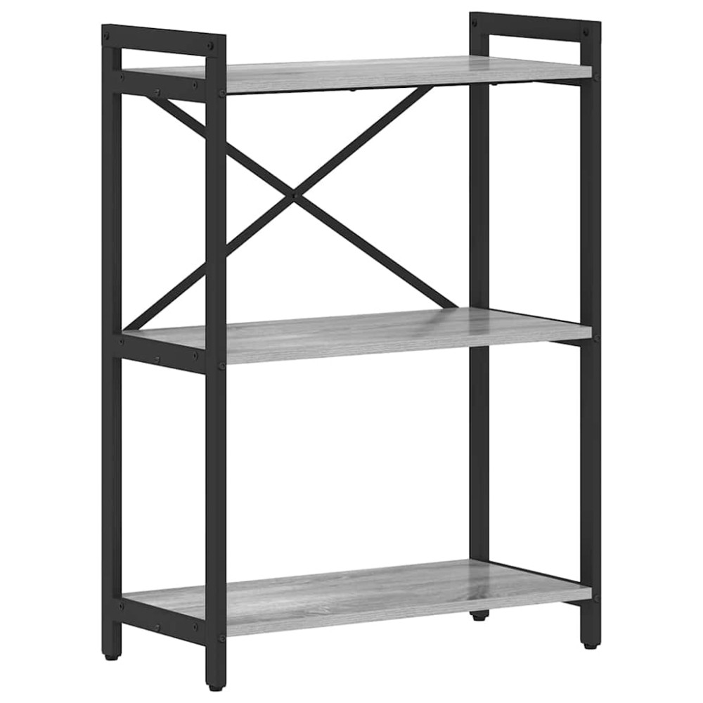 vidaXL Ράφι Βιβλίων 60 x 30 x 85 cm Επεξεργασμένο Ξύλο Γκρι sonoma