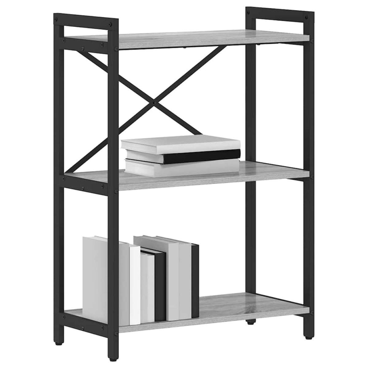 vidaXL Ράφι Βιβλίων 60 x 30 x 85 cm Επεξεργασμένο Ξύλο Γκρι sonoma