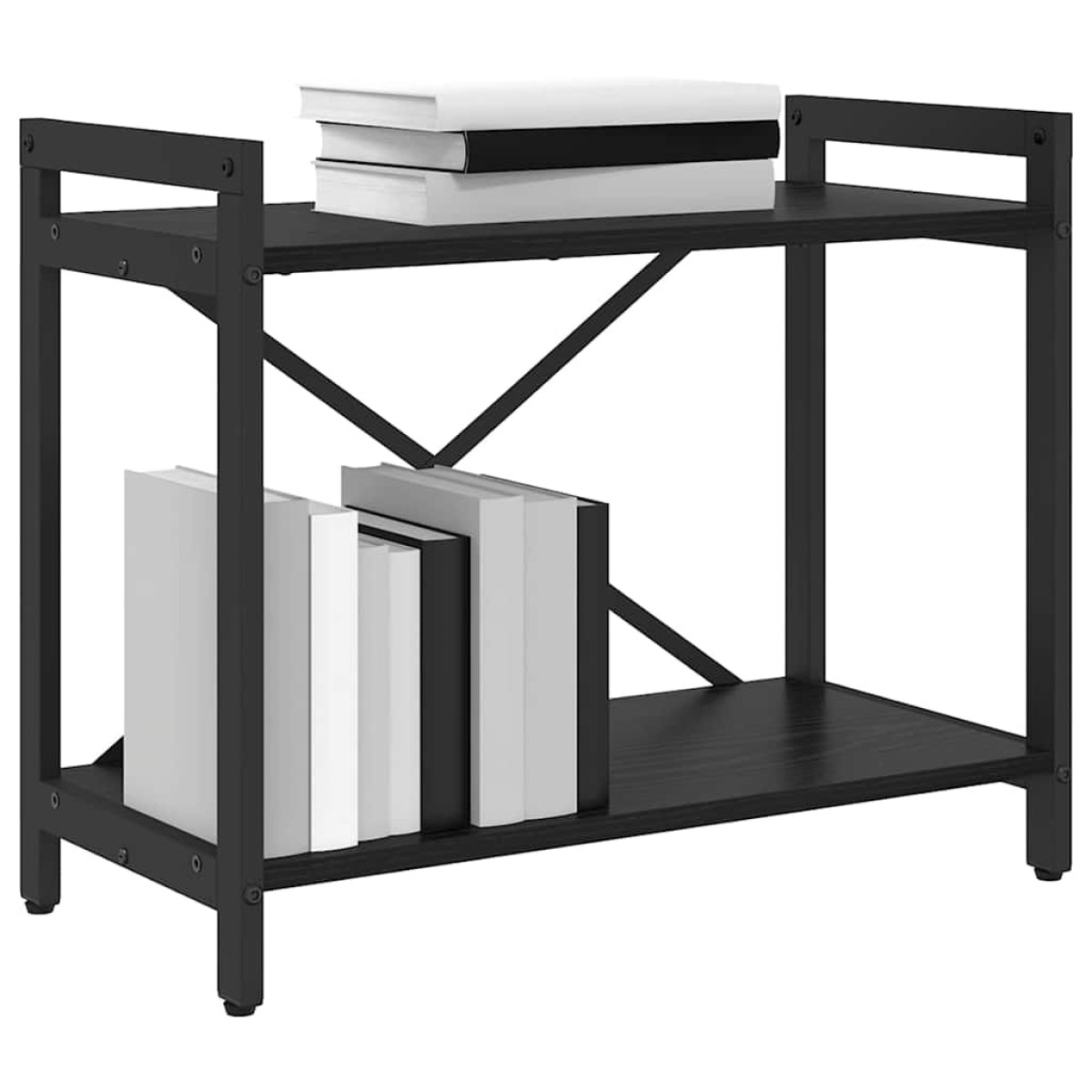 vidaXL Ράφι Βιβλίων 60 x 30 x 50 εκ. Επεξεργασμένο Ξύλο Μαύρη Οξυά