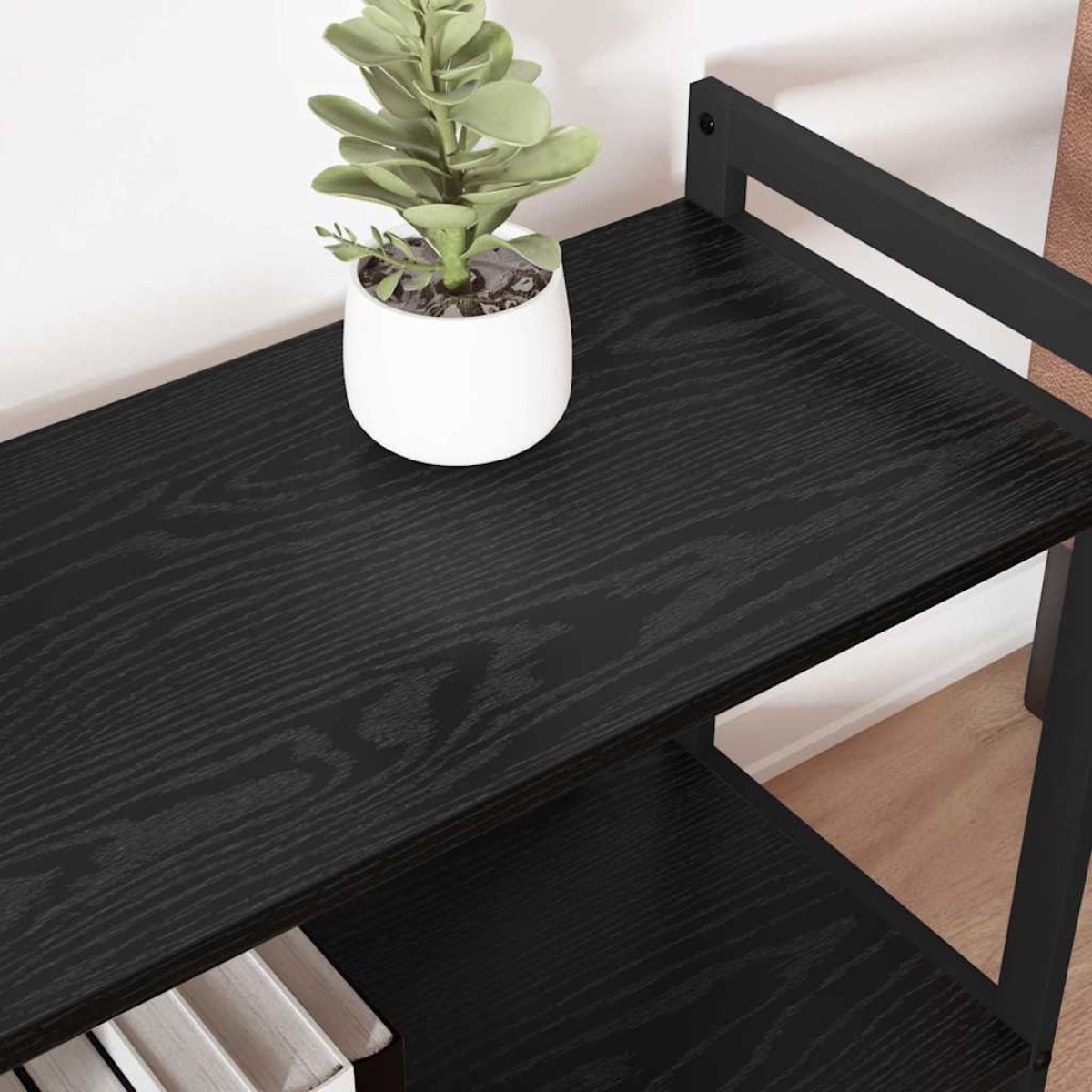 vidaXL Ράφι Βιβλίων 60 x 30 x 50 εκ. Επεξεργασμένο Ξύλο Μαύρη Οξυά