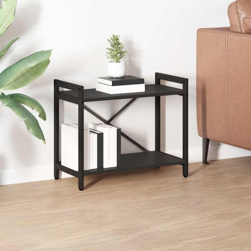 vidaXL Ράφι Βιβλίων 60 x 30 x 50 εκ. Επεξεργασμένο Ξύλο Μαύρη Οξυά