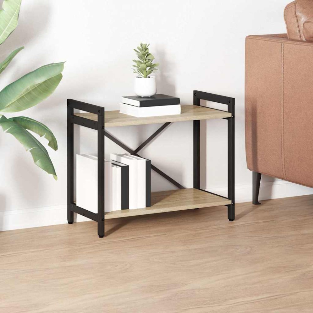 vidaXL Ράφι Βιβλίων 60 x 30 x 50 εκ. Επεξεργασμένο Ξύλο Δρύς Sonoma