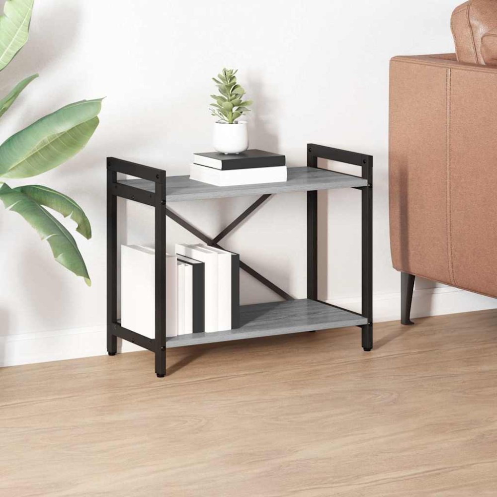 vidaXL Ράφι Βιβλίων 60 x 30 x 50 εκ. Επεξεργασμένο Ξύλο Γκρι sonoma