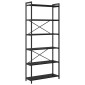 vidaXL Ράφι Βιβλίων 80 x 30 x 189,5 εκ Επεξεργασμένο Ξύλο Μαύρη Οξυά