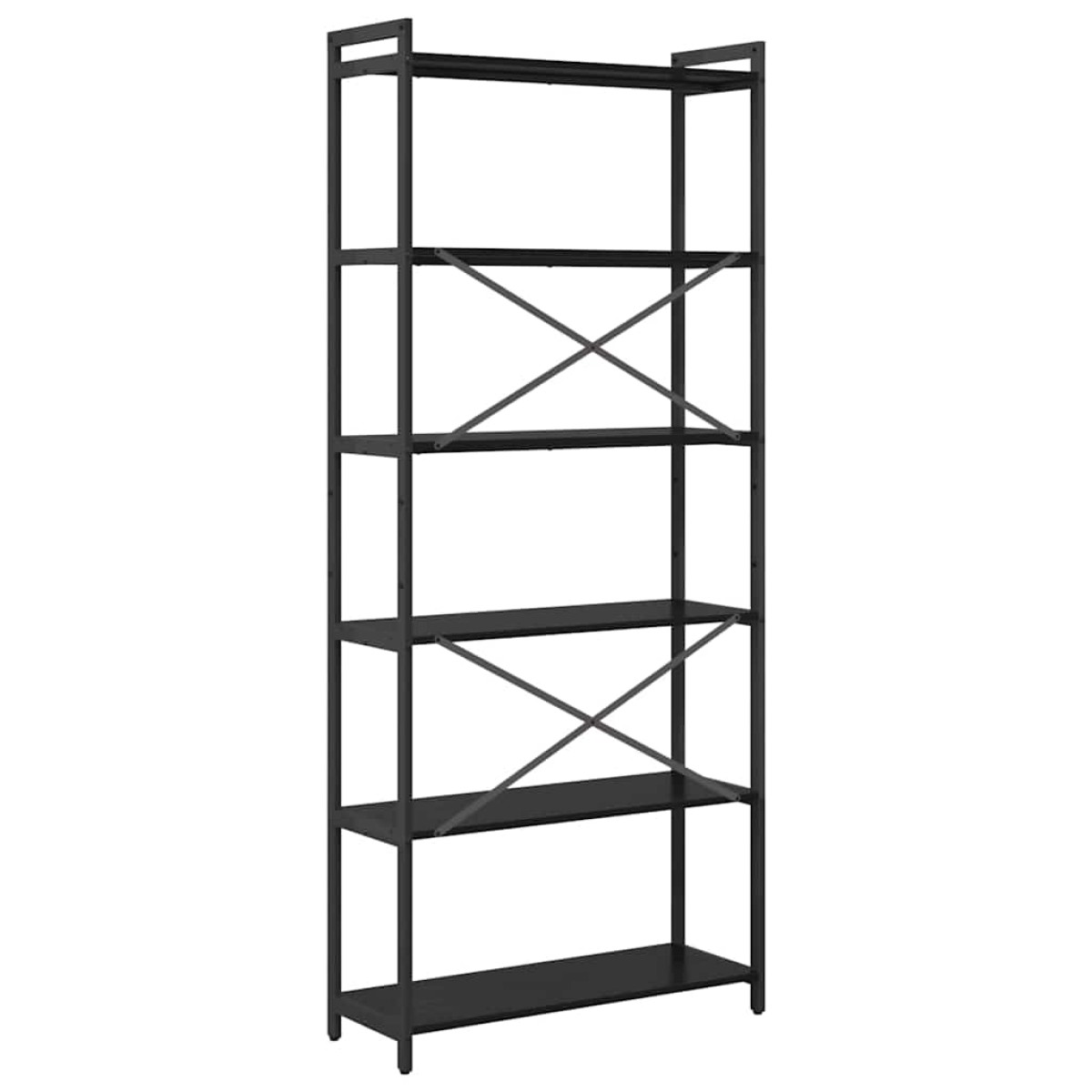 vidaXL Ράφι Βιβλίων 80 x 30 x 189,5 εκ Επεξεργασμένο Ξύλο Μαύρη Οξυά
