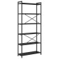 vidaXL Ράφι Βιβλίων 80 x 30 x 189,5 εκ Επεξεργασμένο Ξύλο Μαύρη Οξυά