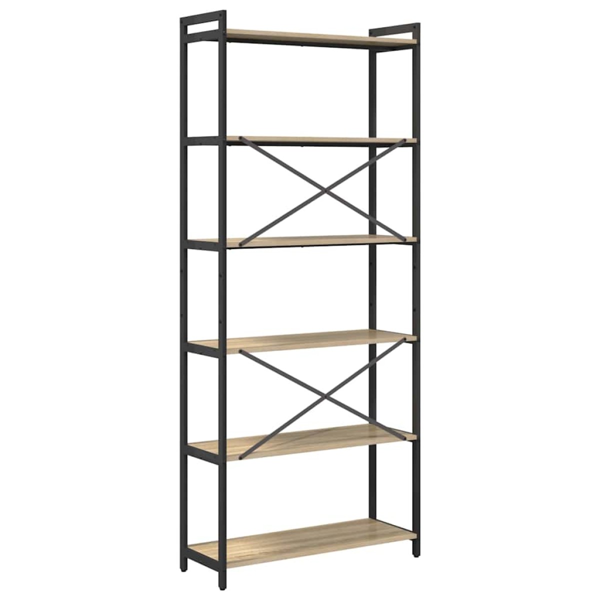 vidaXL Ράφι Βιβλίων 80 x 30 x 189,5 εκ Επεξεργασμένο Ξύλο Δρύς Sonoma