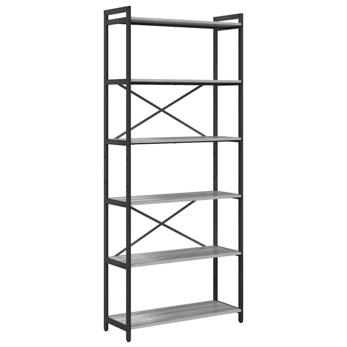 vidaXL Ράφι Βιβλίων 80 x 30 x 189,5 εκ Επεξεργασμένο Ξύλο Γκρι sonoma