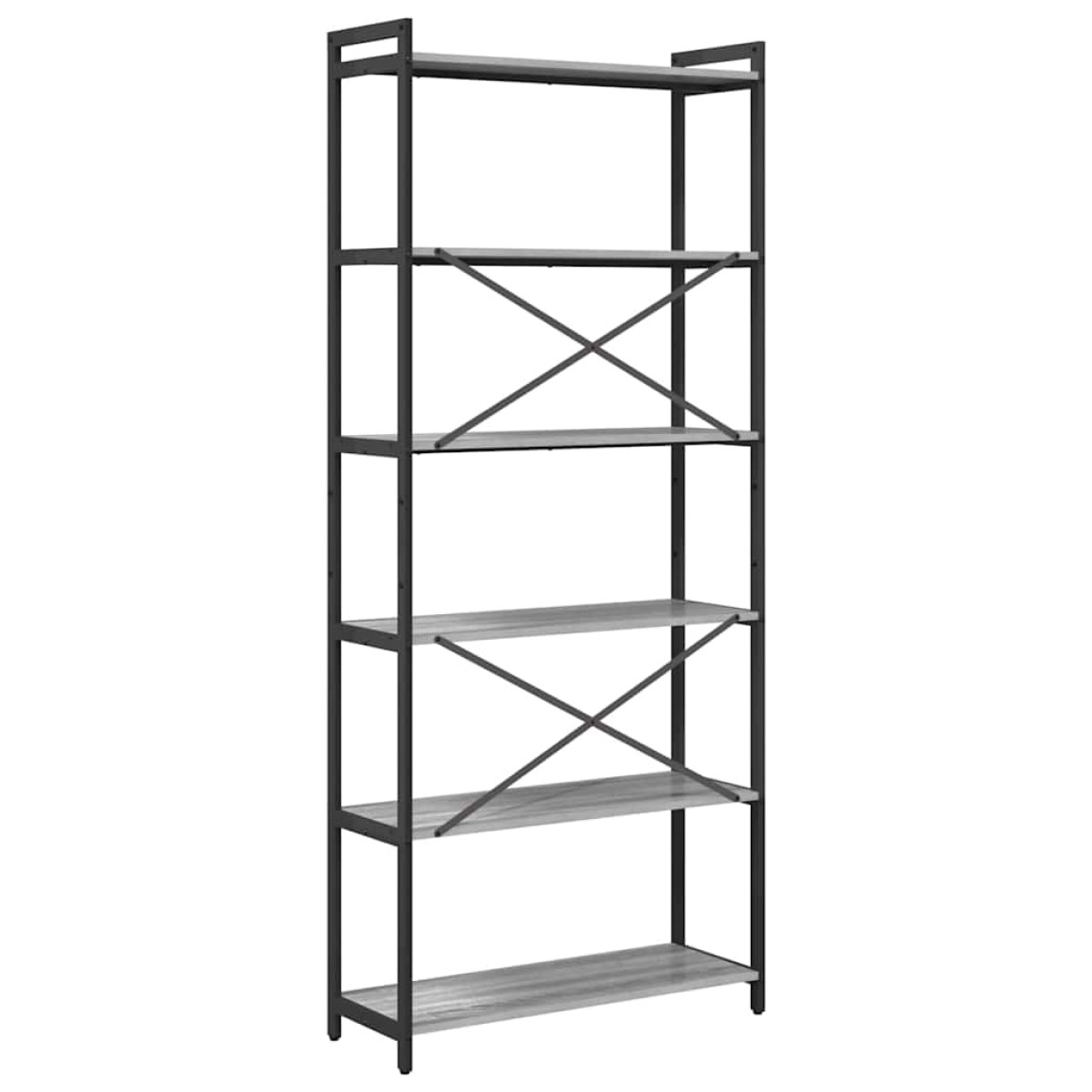 vidaXL Ράφι Βιβλίων 80 x 30 x 189,5 εκ Επεξεργασμένο Ξύλο Γκρι sonoma