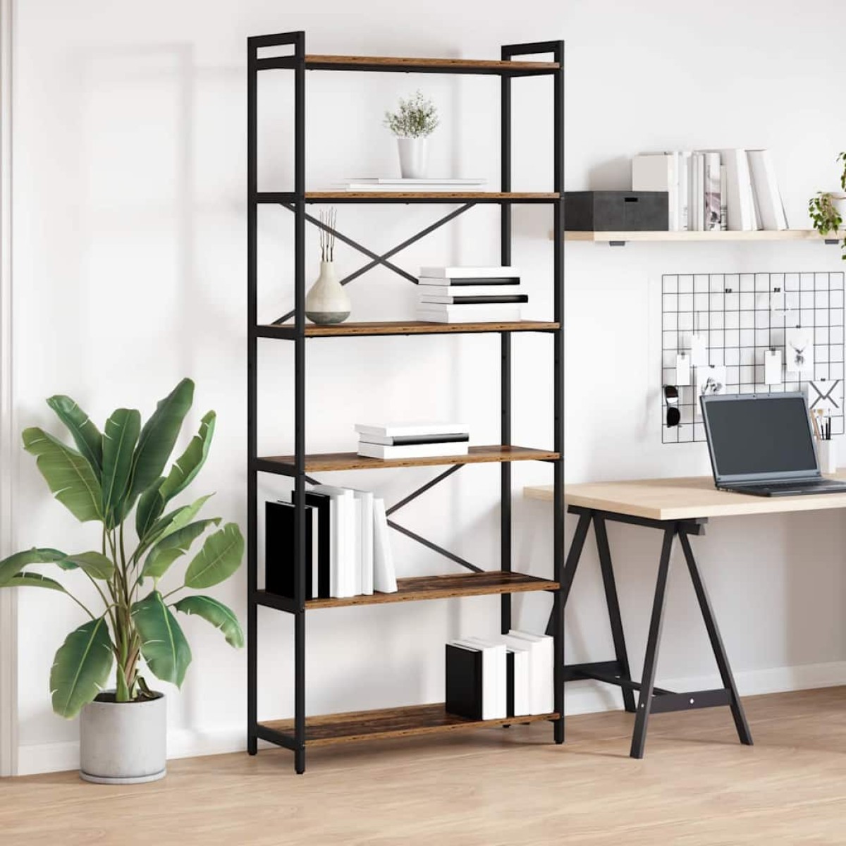 vidaXL Ράφι Βιβλίων 80 x 30 x 189,5 εκ Επεξεργασμένο Ξύλο Παλαιό ξύλο