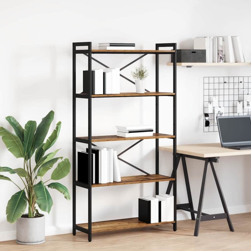 vidaXL Ράφι Βιβλίων 80 x 30 x 155 εκ Επεξεργασμένο Ξύλο Παλαιό ξύλο