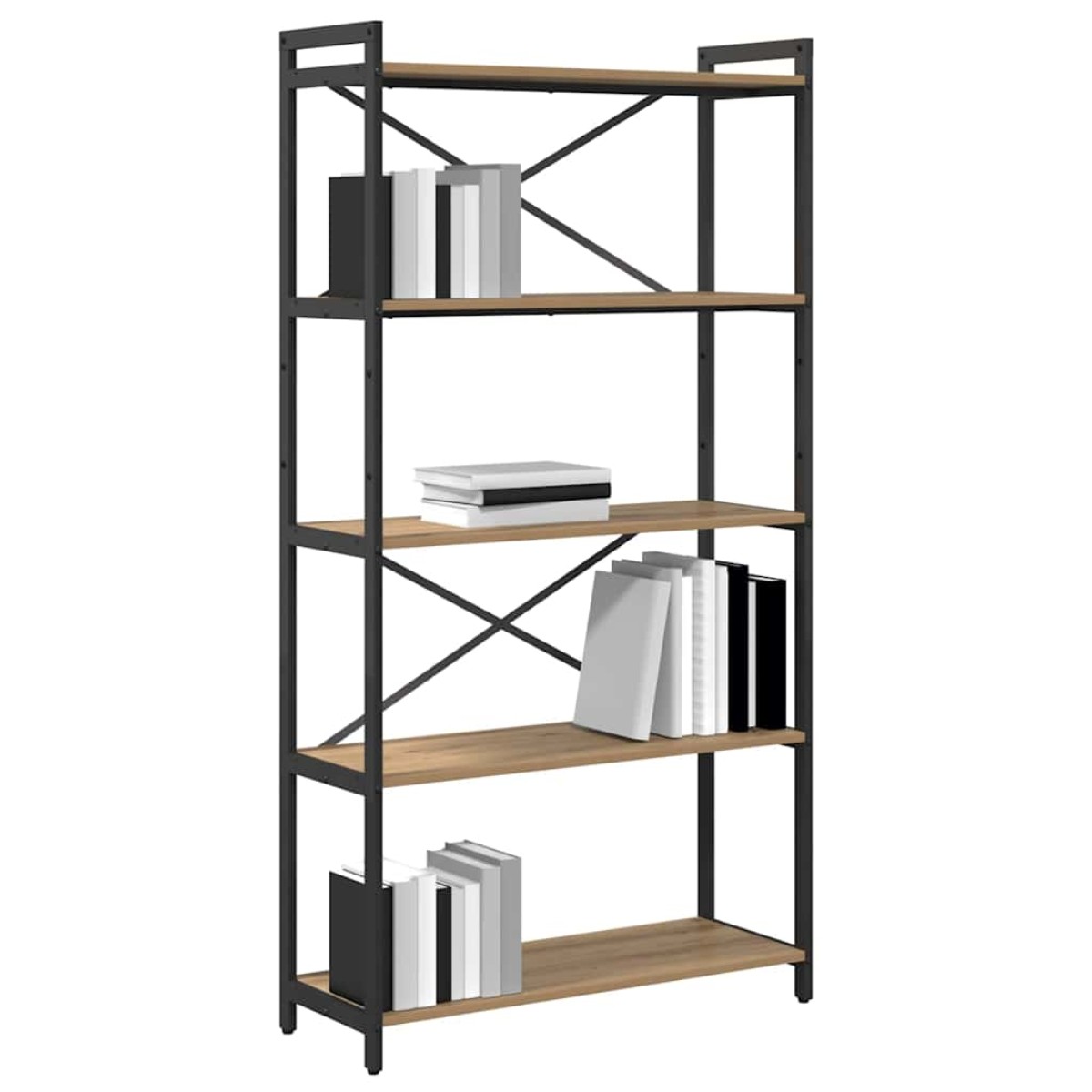 vidaXL Ράφι Βιβλίων 80 x 30 x 155 εκ Επεξεργασμένο Ξύλο Artisan Oak