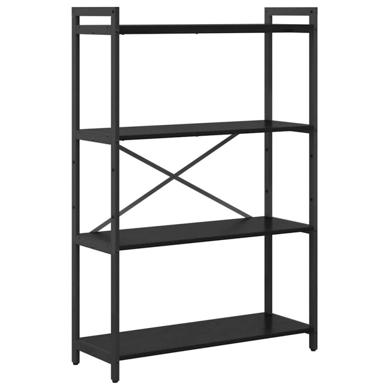 vidaXL Ράφι Βιβλίων 80 x 30 x 120 εκ Επεξεργασμένο Ξύλο Μαύρη Οξυά