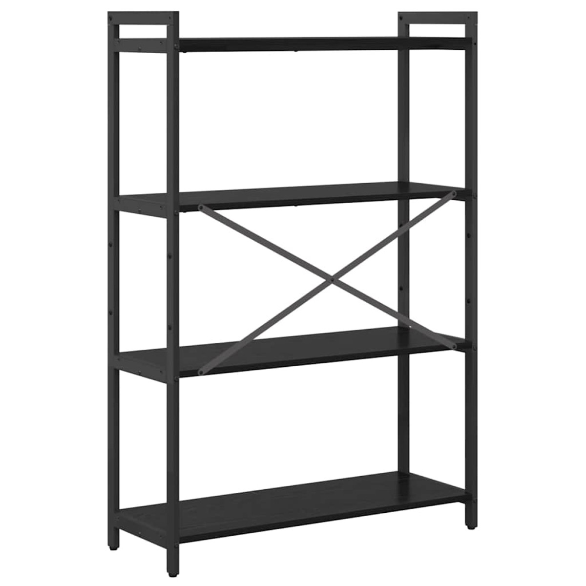 vidaXL Ράφι Βιβλίων 80 x 30 x 120 εκ Επεξεργασμένο Ξύλο Μαύρη Οξυά