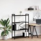 vidaXL Ράφι Βιβλίων 80 x 30 x 120 εκ Επεξεργασμένο Ξύλο Μαύρη Οξυά