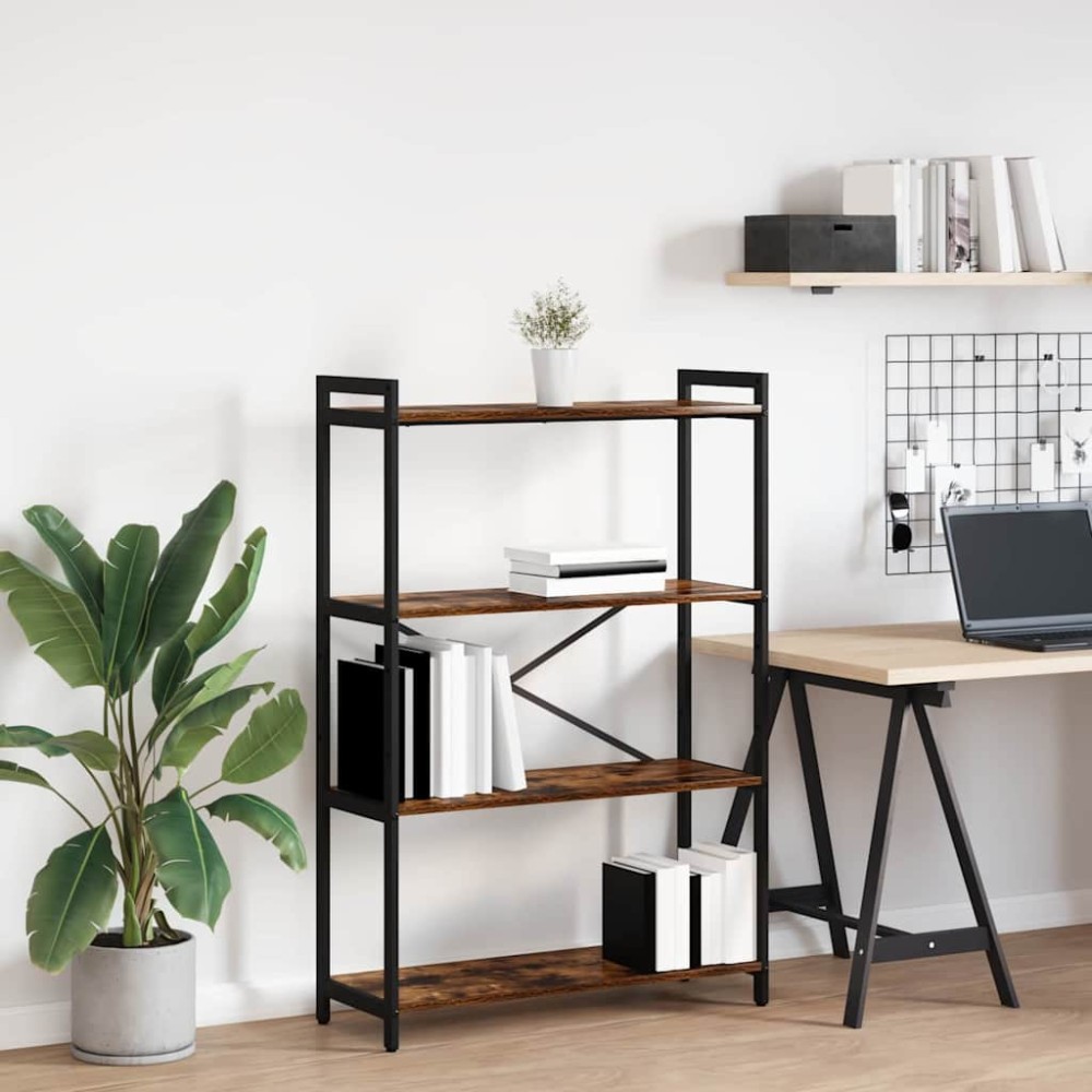 vidaXL Ράφι Βιβλίων 80 x 30 x 120 εκ Επεξεργασμένο Ξύλο Καπνιστό Δρύς